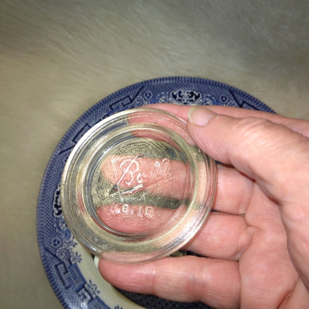 BALL Mason canning jar No. 10 zinc lid glass inserts, set of 4